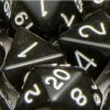Other Role4Initiative Translucent Smoke With White Numbers 7ct Polyhedral Set Dice