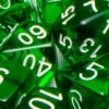 Other Role4Initiative Translucent Dark Green With White Numbers 7ct Polyhedral Set