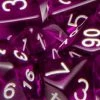 Other Dice Role4Initiative Translucent Dark Purple With White Numbers 15ct Polyhedral Set