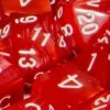 Other Dice Role4Initiative Marble Red With White Numbers 15ct Polyhedral Set