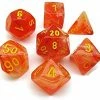 Other Chessex Ghostly Glow Orange/Yellow 7ct Polyhedral Set (27523) Dice