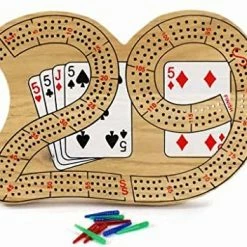 Other Large Wood 29 Cribbage Board Board Games