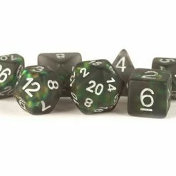 Other Metallic Dice Games Icy Opal Black 7ct Polyhedral Dice Set