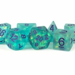 Other Metallic Dice Games Icy Opal Teal 7ct Polyhedral Dice Set