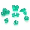 Other Role4Initiative Translucent Teal With White Numbers 15ct Polyhedral Set Dice