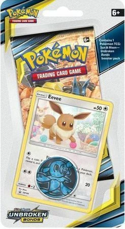 Other Pokemon TCG Sun & Moon Unbroken Bonds Checklane Booster W/ Eevee Promo