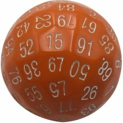 Other Dice Single D100 Orange