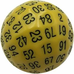 Other Dice Single D100 Yellow