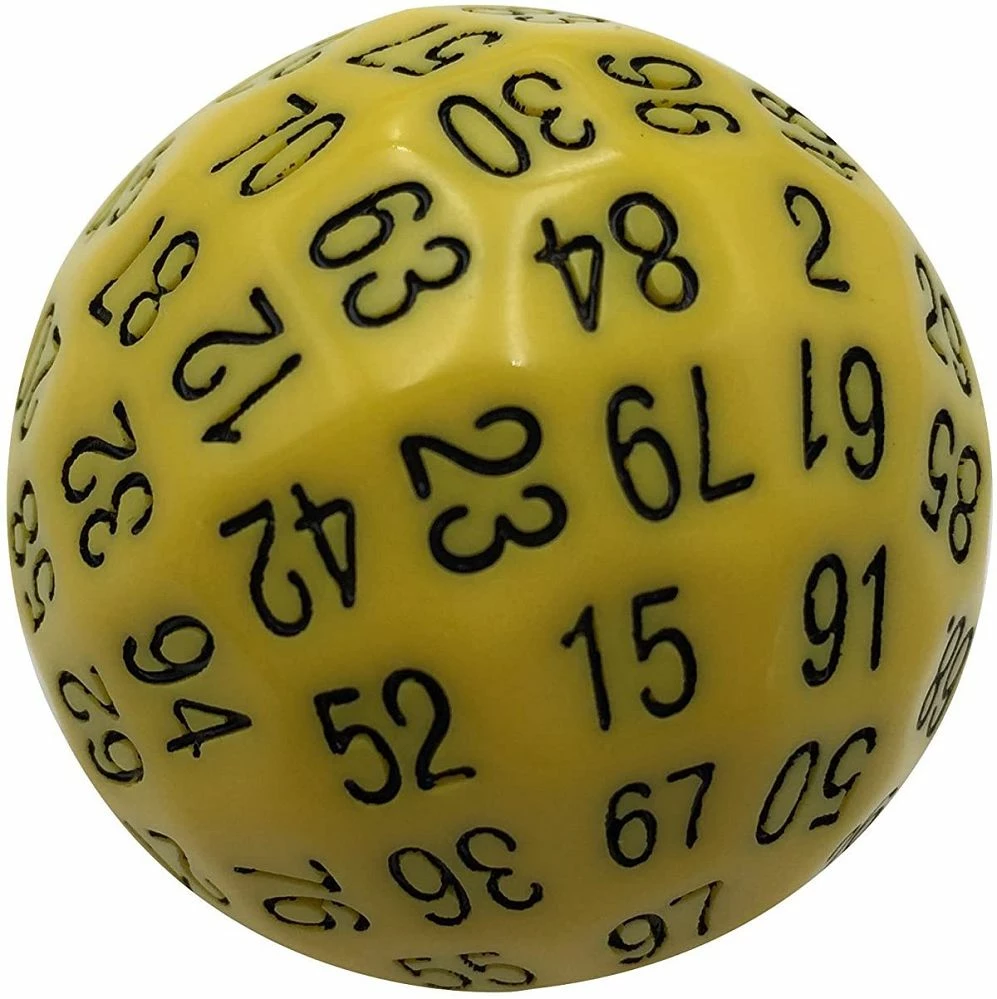 Other Dice Single D100 Yellow