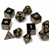 Other Dice Easy Roller Metal Gunmetal Gold Signature Font 11ct Polyhedral Set