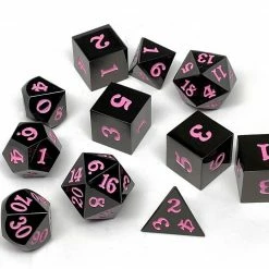 Other Easy Roller Metal Gunmetal Pink Signature Font 11ct Polyhedral Set