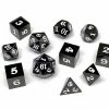 Other Easy Roller Metal Gunmetal White Signature Font 11ct Polyhedral Set Dice
