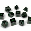 Other Easy Roller Metal Gunmetal Green Signature Font 11ct Polyhedral Set Dice