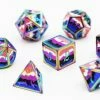 Other Dice For All 7pc Metal RPG Dice Set - Gender Fluid Pride Flag With Rainbow Metal