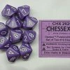 Other Chessex Opaque Purple/White 10ct D10 Set (26207) Dice