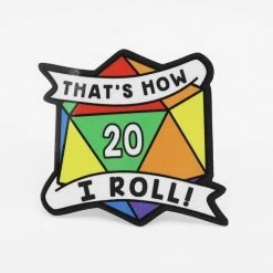 Other That's How I Roll Rainbow Pride Sticker Dice