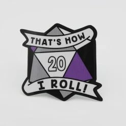 Other That's How I Roll Asexual Pride Sticker Dice