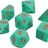 Other Chessex Lab Heavy Turquoise/Orange 8ct Polyhedral Set (30049)
