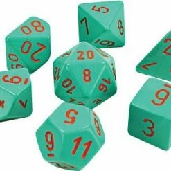 Other Chessex Lab Heavy Turquoise/Orange 8ct Polyhedral Set (30049)