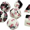 Other Chessex Lab Gemini Black White/Pink 8ct Polyhedral Set (30043)