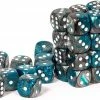 Other Chessex 12mm Gemini Steel Teal/White 36ct D6 Set (26856) Dice