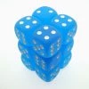 Other Chessex 16mm Frosted Caribbean Blue/White 12ct D6 Set (27616)