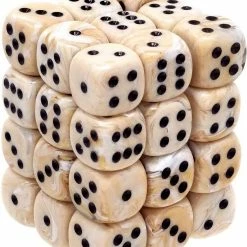 Other Chessex 12mm Marble Ivory/Black 36ct D6 Set (27802)