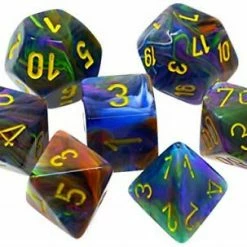 Other Dice Chessex Festive Rio/Yellow 7ct Polyhedral Set (27449)