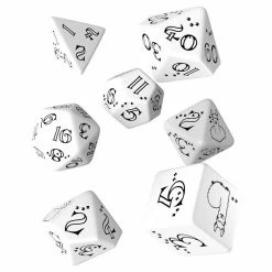 Other Q-Workshop Bright Llama White/Black 7ct Polyhedral Set