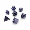 Other Blue Sandstone Semi-Precious Gemstone 7ct Polyhedral Dice Set