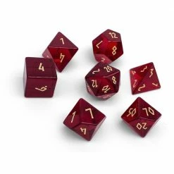 Other Zircon Glass Polyhedral Dice Set Garnet Gemstone Dice