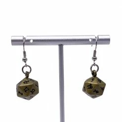 Other D20 Earrings Bronze Dragon Scal Dice