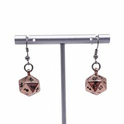 Other D20 Earrings Copper Still