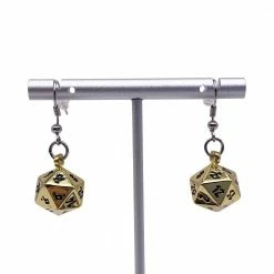 Other D20 Earrings Dead Mans Gold