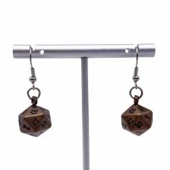 Other D20 Earrings Gnomish Copper Dice