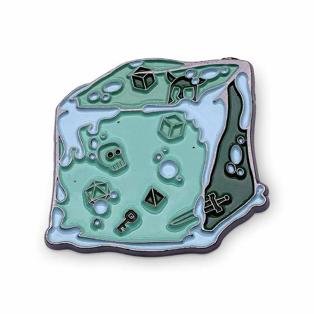 Other Dice Pins: Gelatinous Cube Green