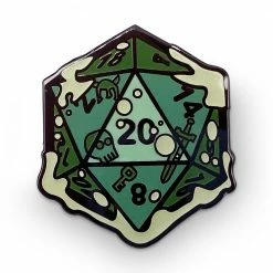 Other Pins: Gelatinous D20 Green