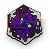 Other Dice Pins: Gelatinous D20 Purple
