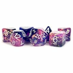 Other Metallic Dice Games 7ct Polyhedral Dice Set Eternal Purple-Blue With White