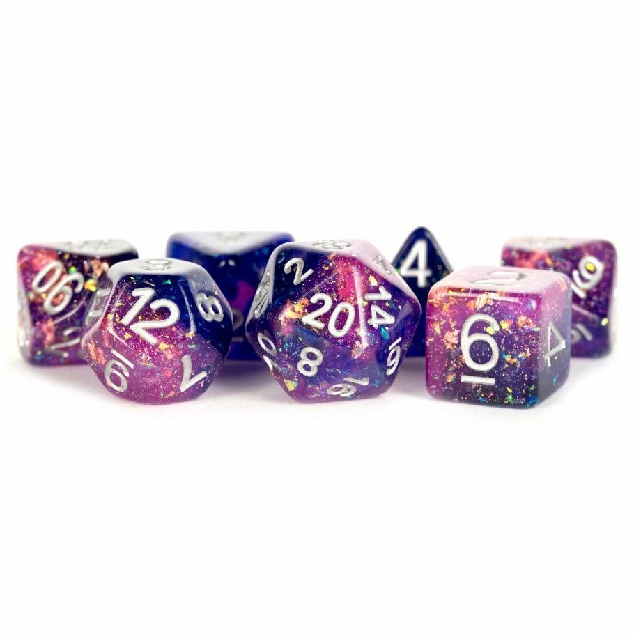 Other Metallic Dice Games 7ct Polyhedral Dice Set Eternal Purple-Blue With White