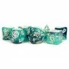 Other Metallic Dice Games 7ct Polyhedral Dice Set Eternal Teal-Black With White