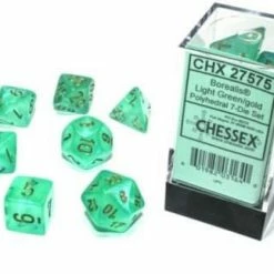 Other Chessex Borealis Luminary Light Green/Gold 7ct Polyhedral Set (27575)