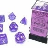 Other Chessex Borealis Luminary Purple/White 7ct Polyhedral Set (27577) Dice