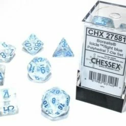 Other Chessex Borealis Luminary Icicle/Light Blue 7ct Polyhedral Set (27581) Dice