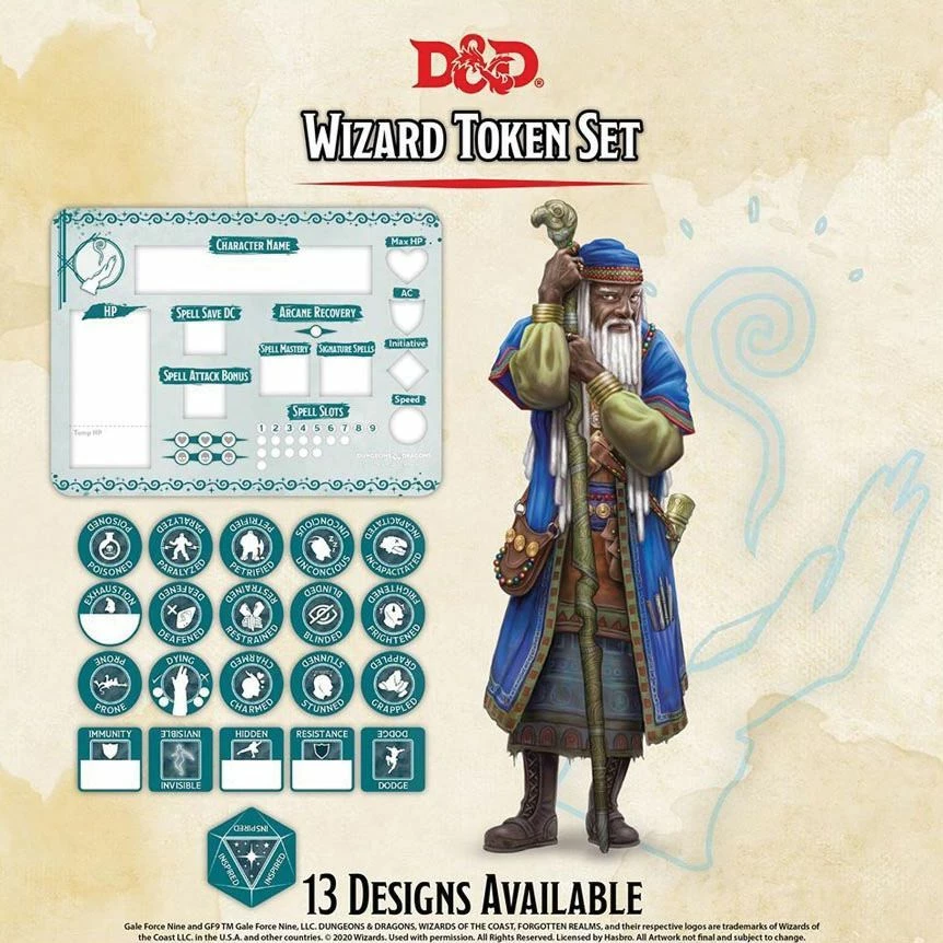 Other Role Playing Games D&D Wizard Token Set