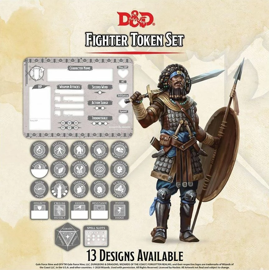 Other D&D Fighter Token Set Role Playing Games