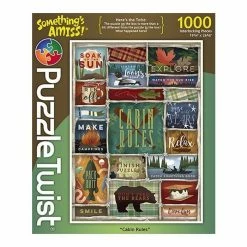 Common Ground Games Puzzle Twist Something's Amiss 1000 Piece Cabin Rules