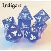 Common Ground Games Black Oak Workshop Glitterwing Indigore 7ct Polyhedral Dice Set