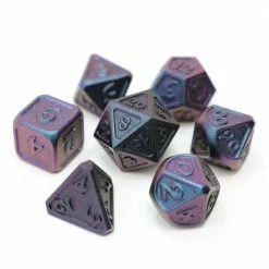 Common Ground Games Die Hard Dice Metal Dreamscape Lunar Abyss 7ct Polyhedral Set