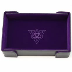 Common Ground Games Die Hard Dice Magnetic Rectangle Dice Tray W/ Purple Velvet